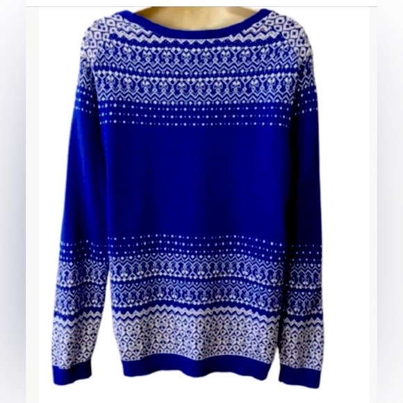 NWT Land’s End Women’s Long Sleeve Santa Claus Sweater L - Picture 2 of 2